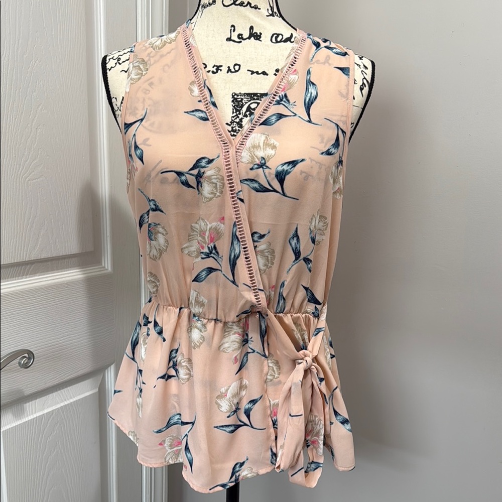 Floral Wrap Top - Pink